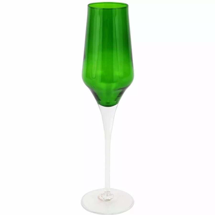 Flatware * | Vietri Contessa Emerald Champagne Glass