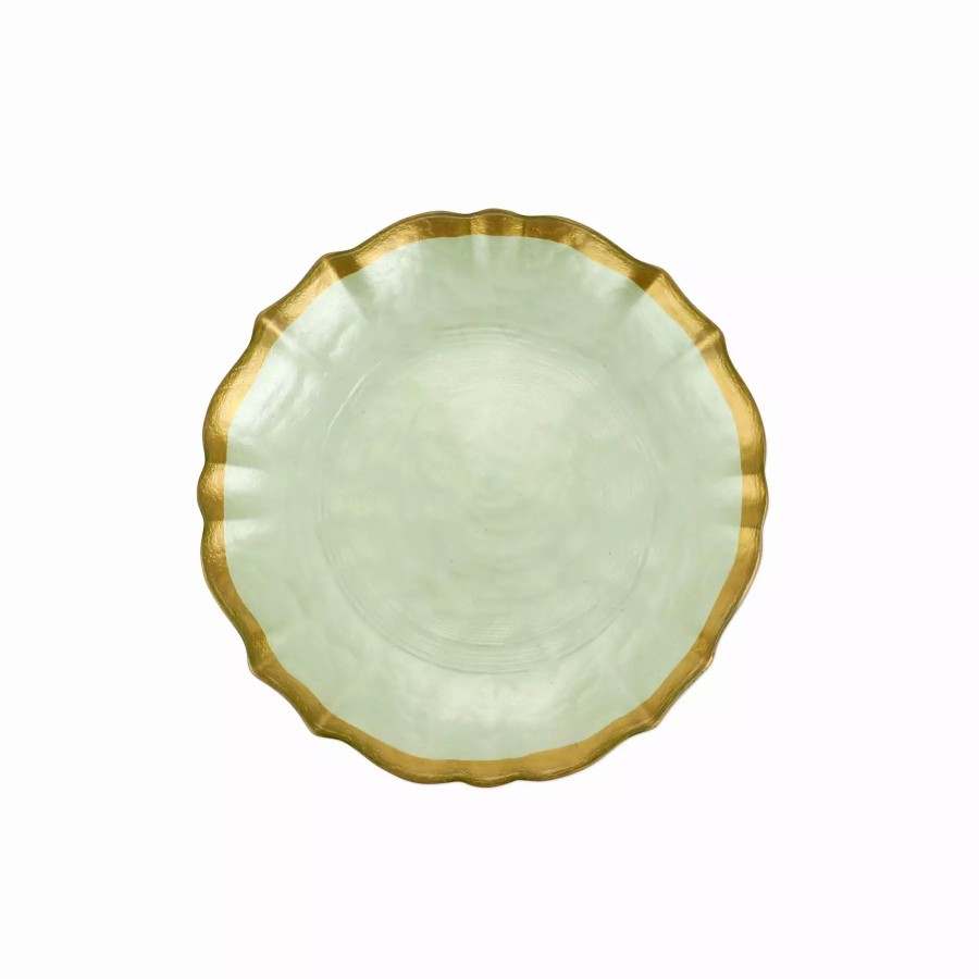 Dinnerware * | Viva By Vietri Baroque Glass Pistachio Cocktail Plate