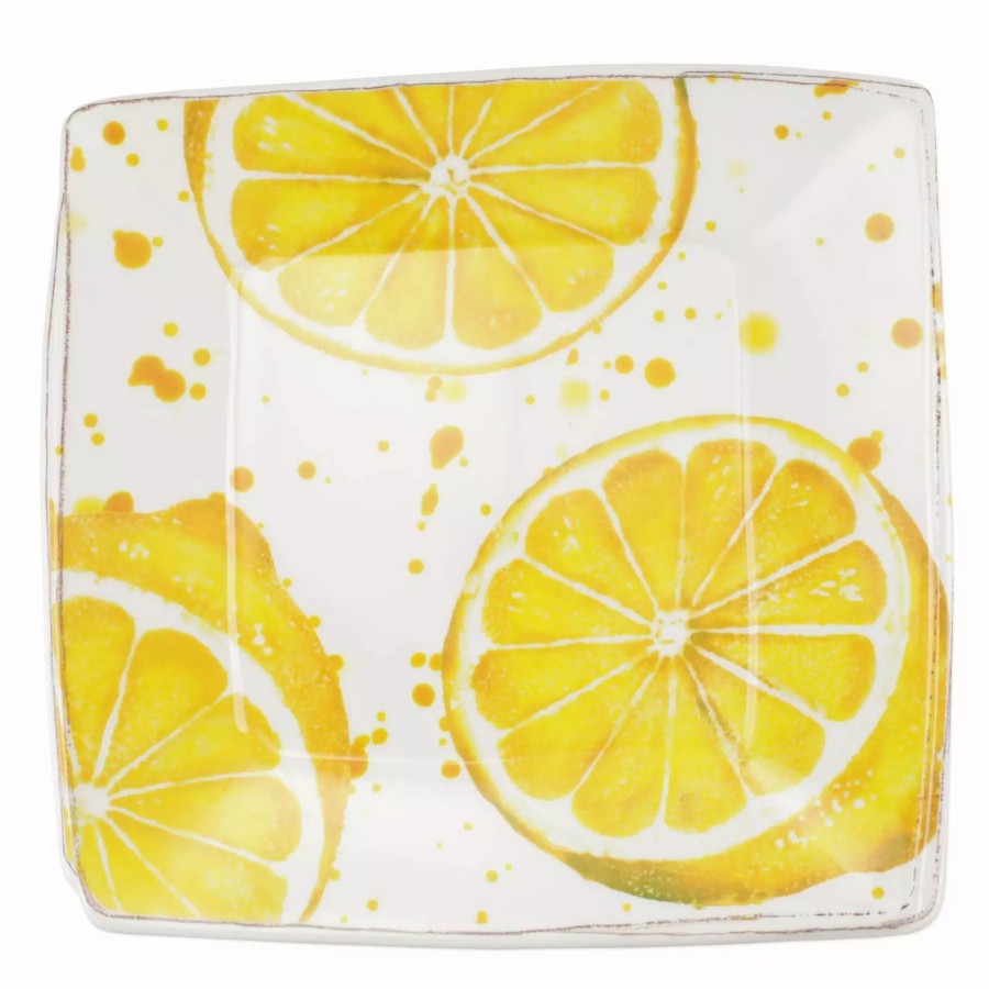 Serveware * | Vietri Melamine Fruit Lemon Square Platter