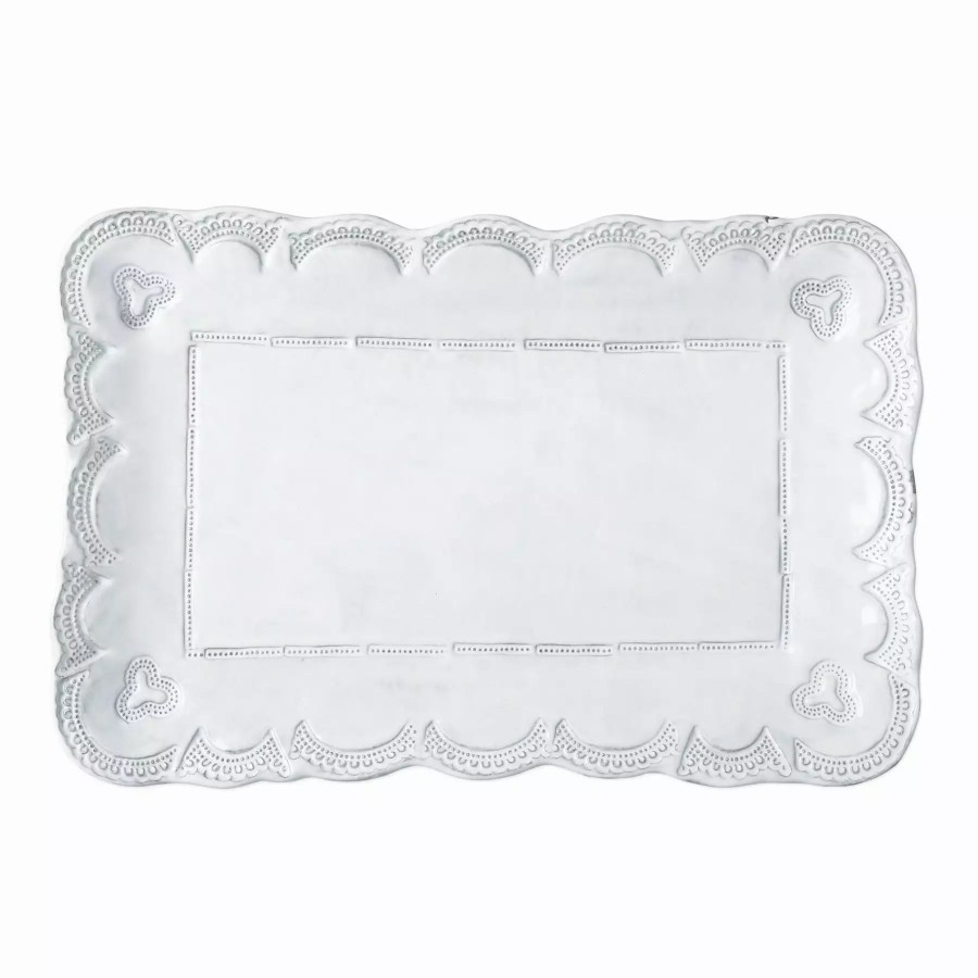 Serveware * | Vietri Incanto Lace Small Rectangular Platter