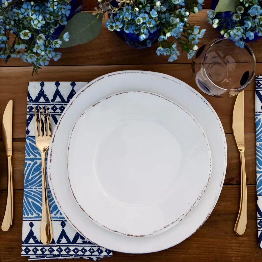 Dinnerware * | Vietri Melamine Lastra White Salad Plate