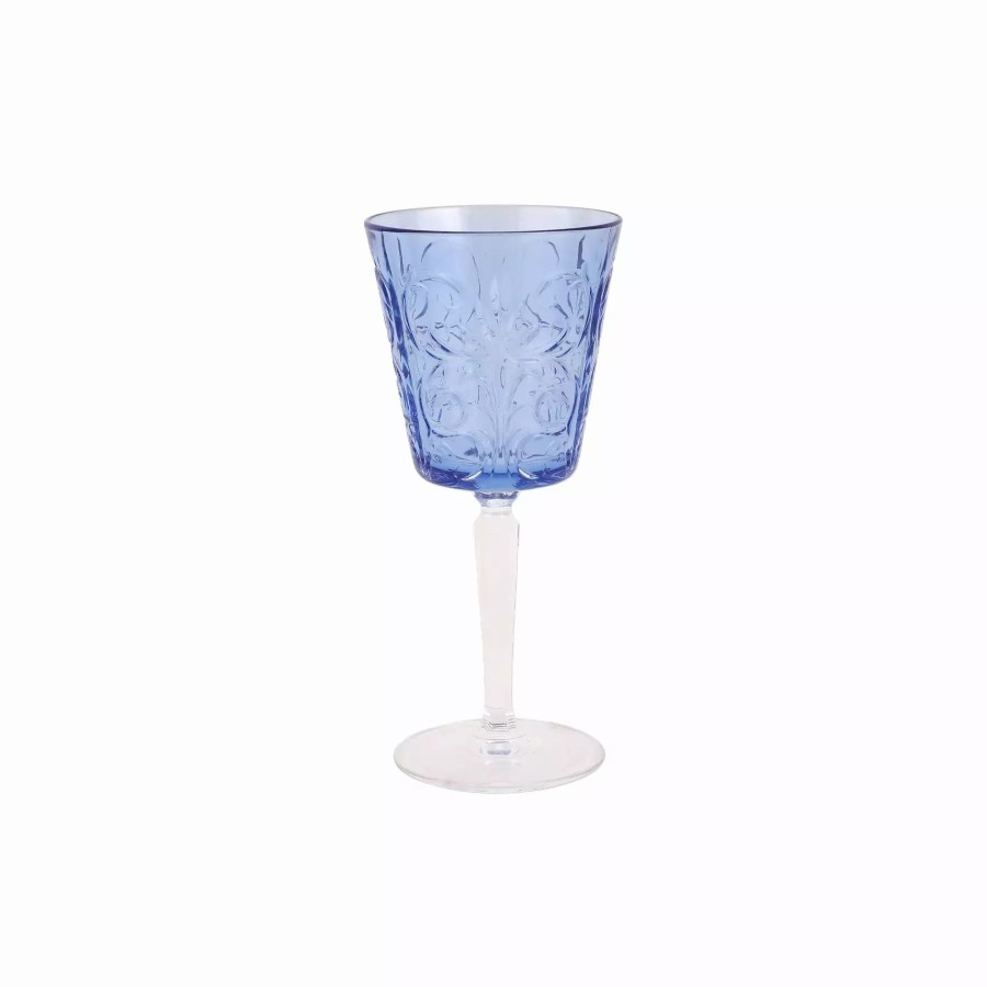 Flatware * | Vietri Barocco Cobalt Wine Glass