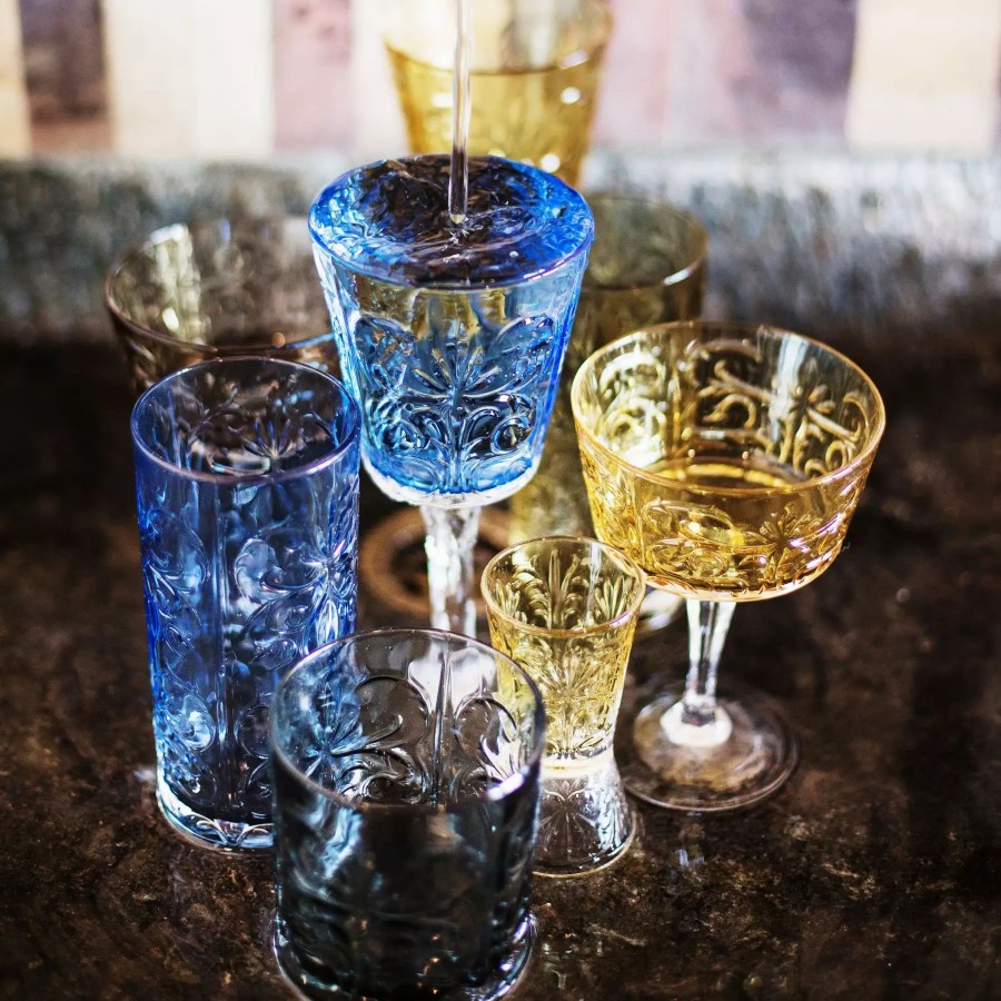 Flatware * | Vietri Barocco Cobalt Wine Glass