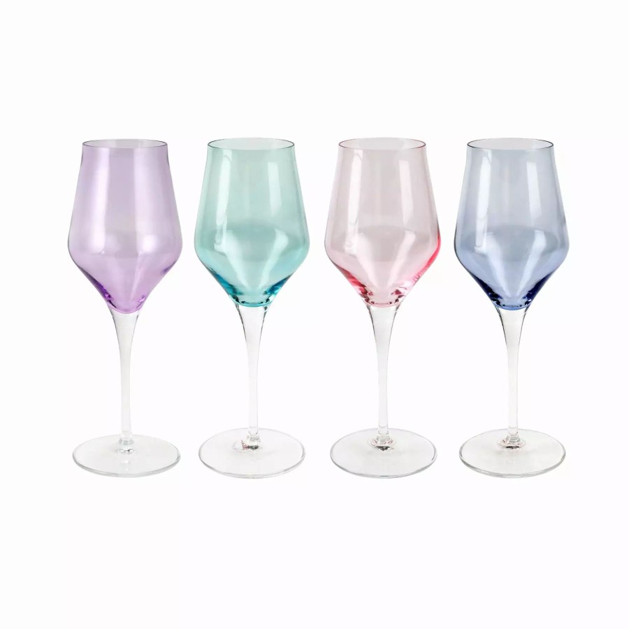 Flatware * | Vietri Contessa Assorted Wine Glasses Set Of 4