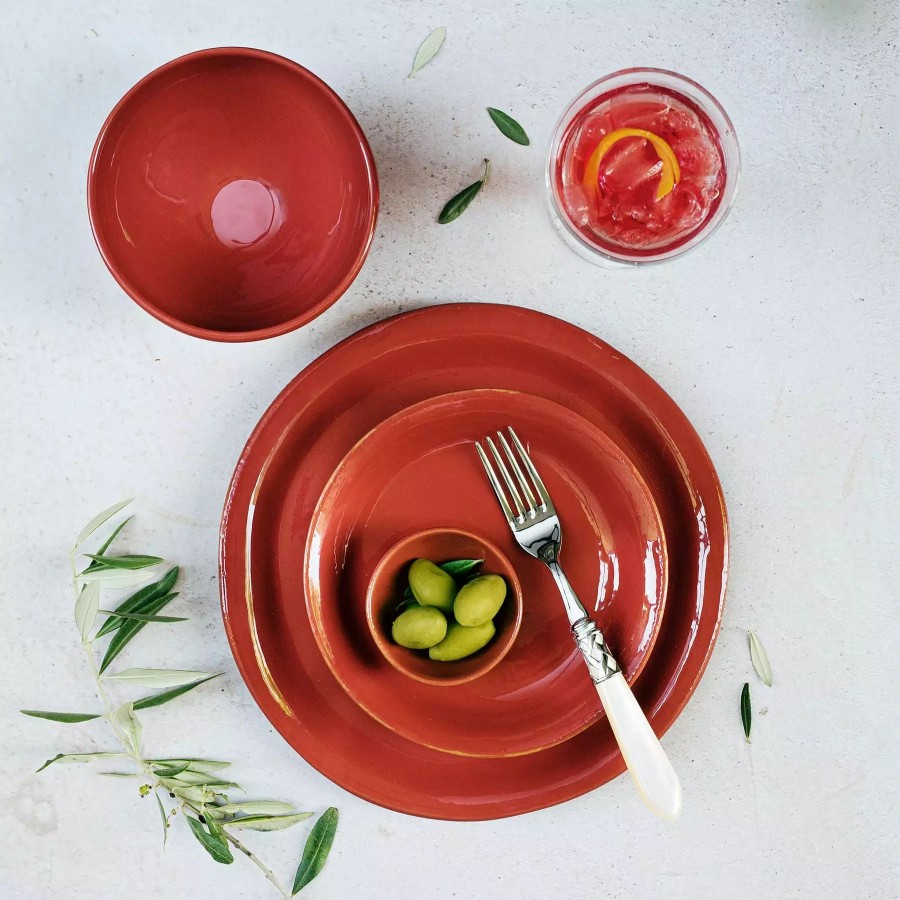 Dinnerware * | Vietri Cucina Fresca Paprika Salad Plate