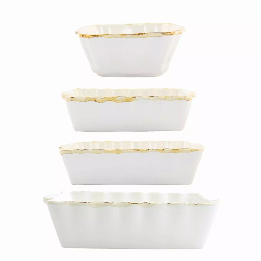 Sets * | Vietri Italian Bakers 4-Piece Bakeware Essentials Set