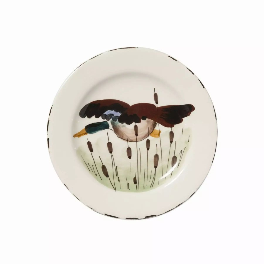 Dinnerware * | Vietri Wildlife Mallard Salad Plate