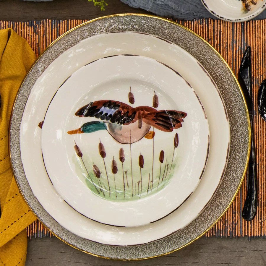 Dinnerware * | Vietri Wildlife Mallard Salad Plate