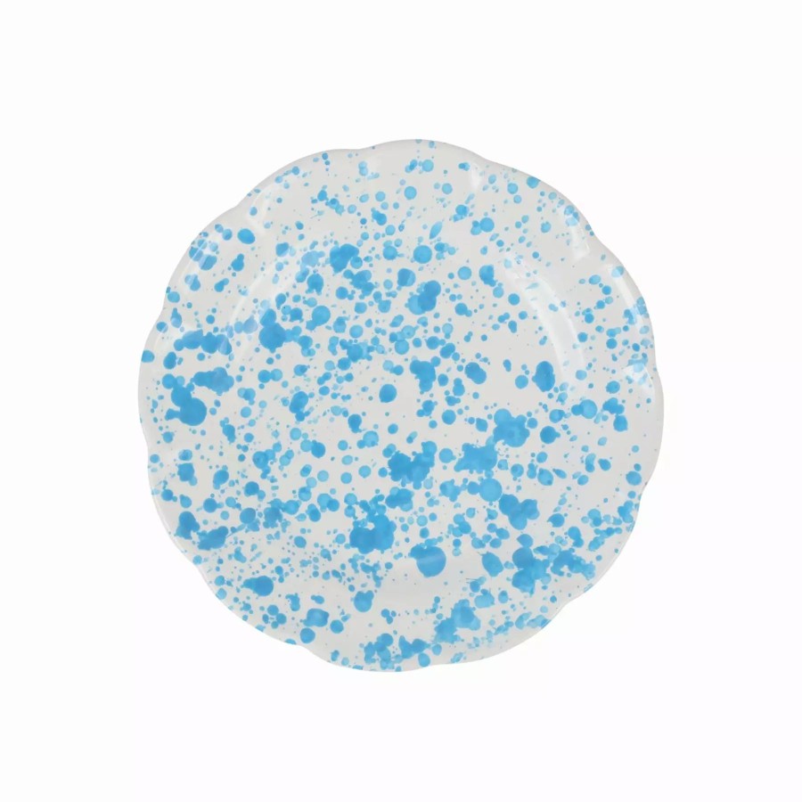 Dinnerware * | Vietri Amalfitana Aqua Splatter Salad Plate