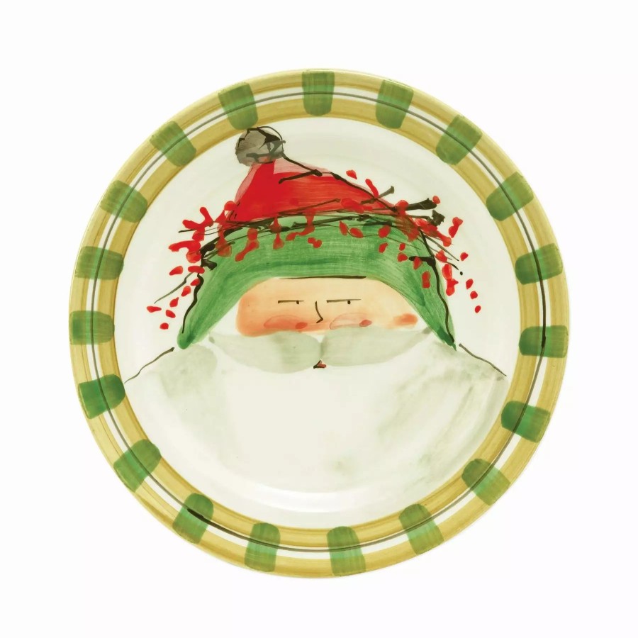 Sets * | Vietri Old St. Nick Green Hat Four-Piece Place Setting