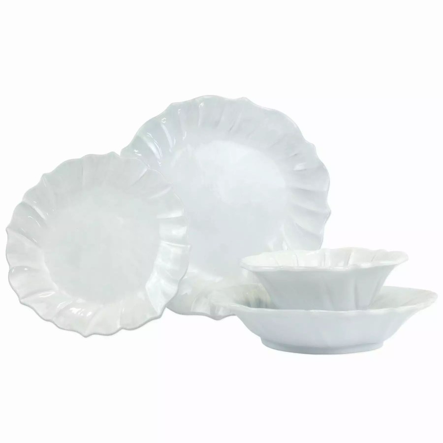 Sets * | Vietri Incanto Ruffle Four-Piece Place Setting