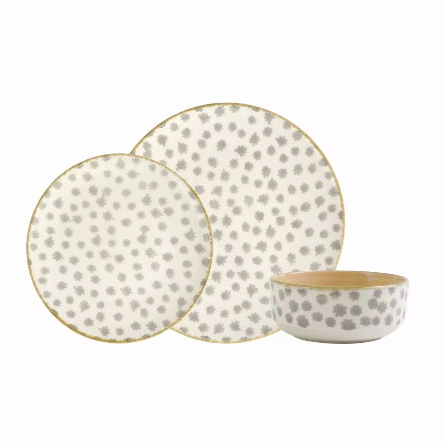 Sets * | Viva By Vietri Earth Flower 3-Piece Place Setting