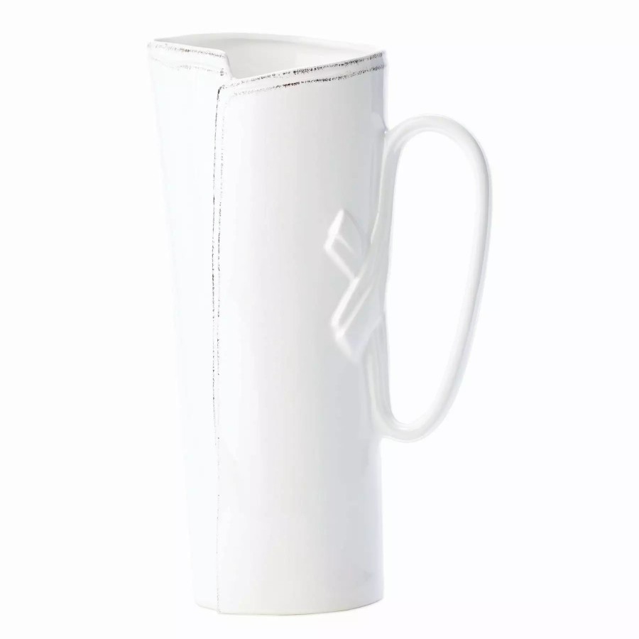 Serveware * | Vietri Lastra White Tavern Pitcher