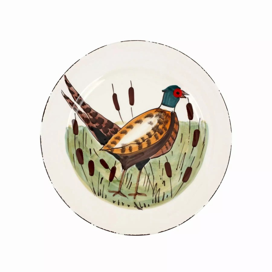 Dinnerware * | Vietri Wildlife Pheasant Dinner Plate