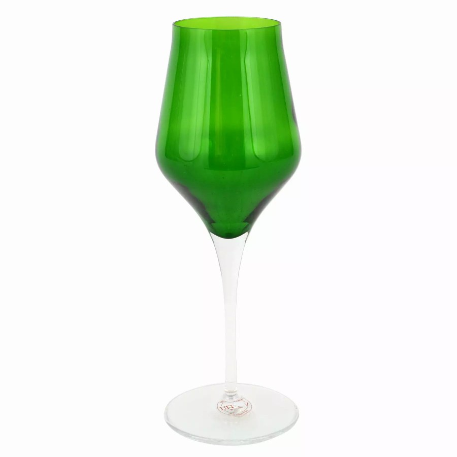 Flatware * | Vietri Contessa Emerald Wine Glass