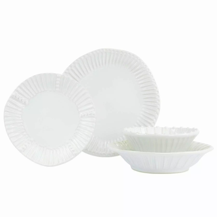 Sets * | Vietri Incanto Stone Stripe Four-Piece Place Setting