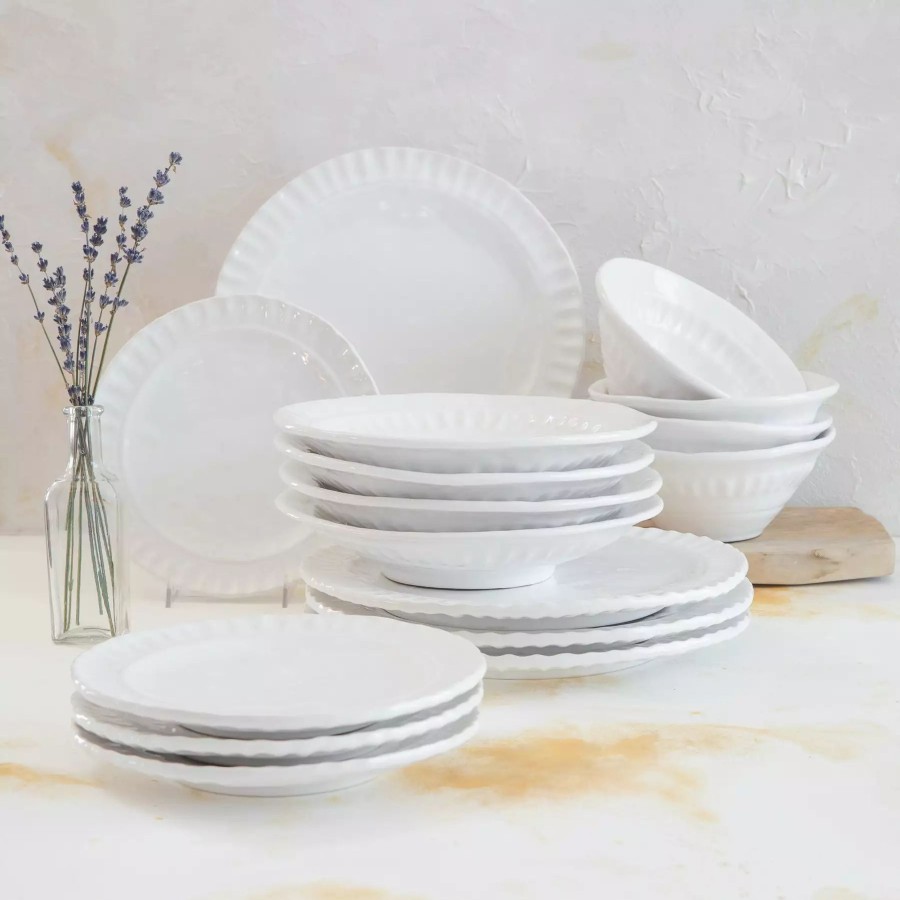 Sets * | Vietri Pietra Serena Sixteen-Piece Place Setting