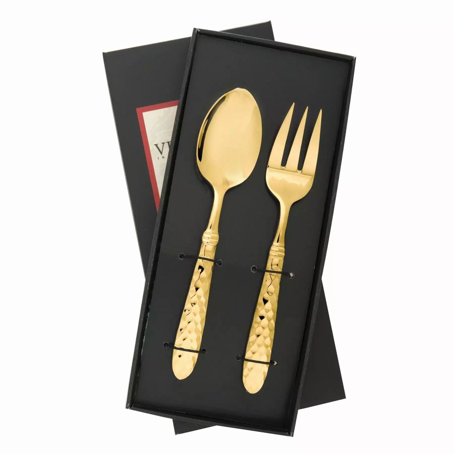 Sets * | Vietri Martellato Gold Serving Set