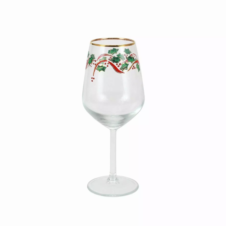 Flatware * | Viva By Vietri Holly Wine Glass