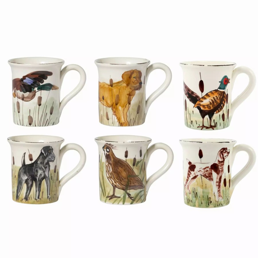 Dinnerware * | Vietri Wildlife Assorted Mugs Set Of 6