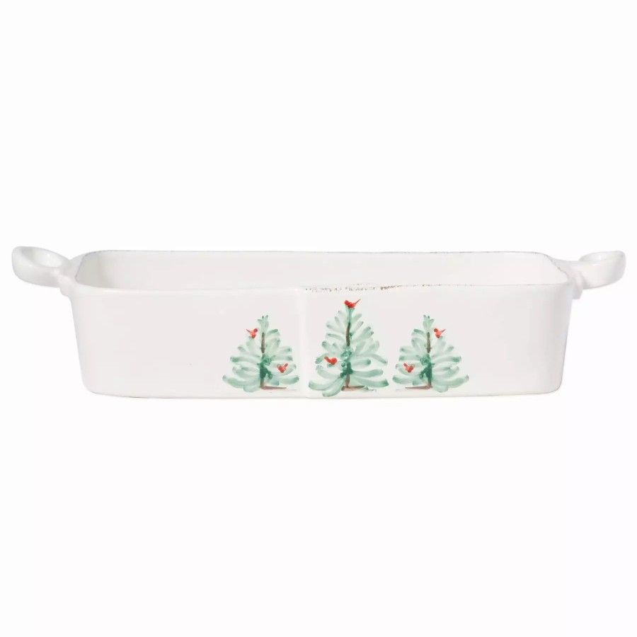 Sets * | Vietri Lastra Holiday Rectangular Baker