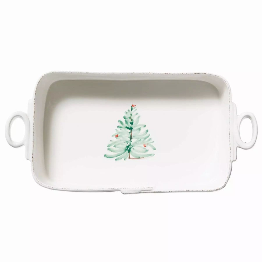 Sets * | Vietri Lastra Holiday Rectangular Baker