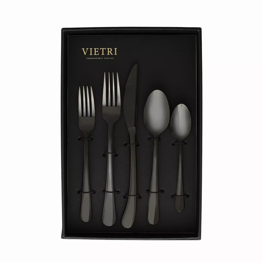 Serveware * | Vietri Settimocielo Nero Five-Piece Place Setting Set Of 4