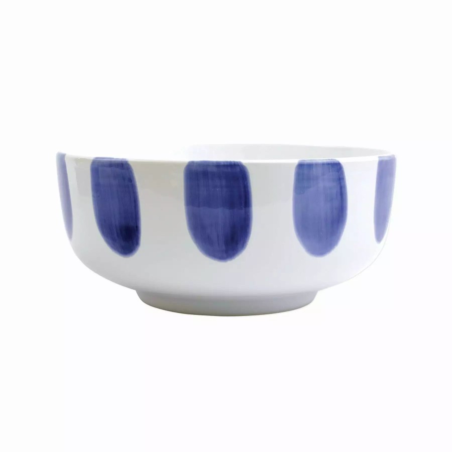 Serveware * | Viva By Vietri Santorini Dot Large Footed Serving Bowl