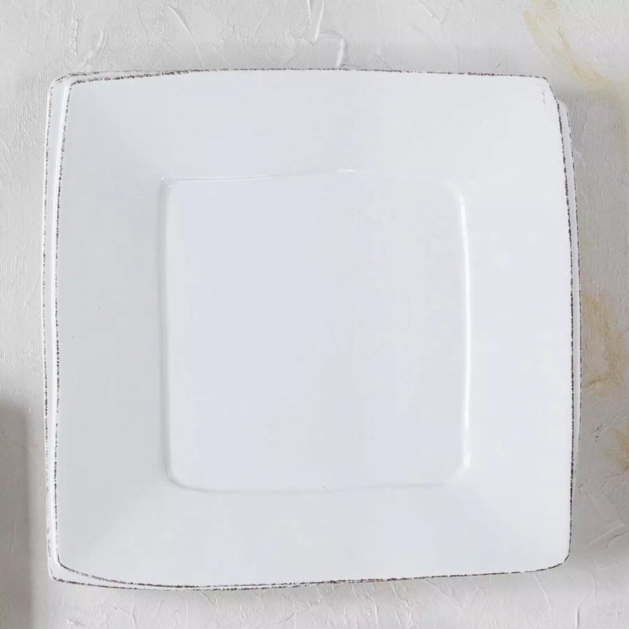 Serveware * | Vietri Lastra White Square Platter