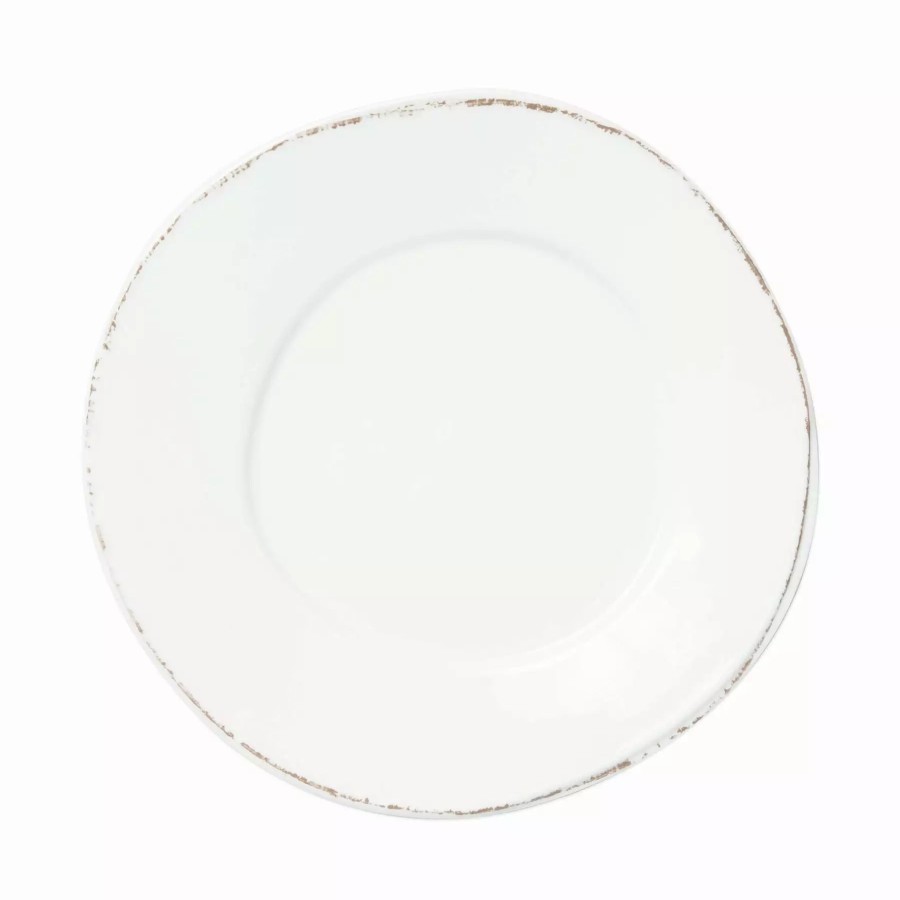 Dinnerware * | Vietri Melamine Lastra White Dinner Plate