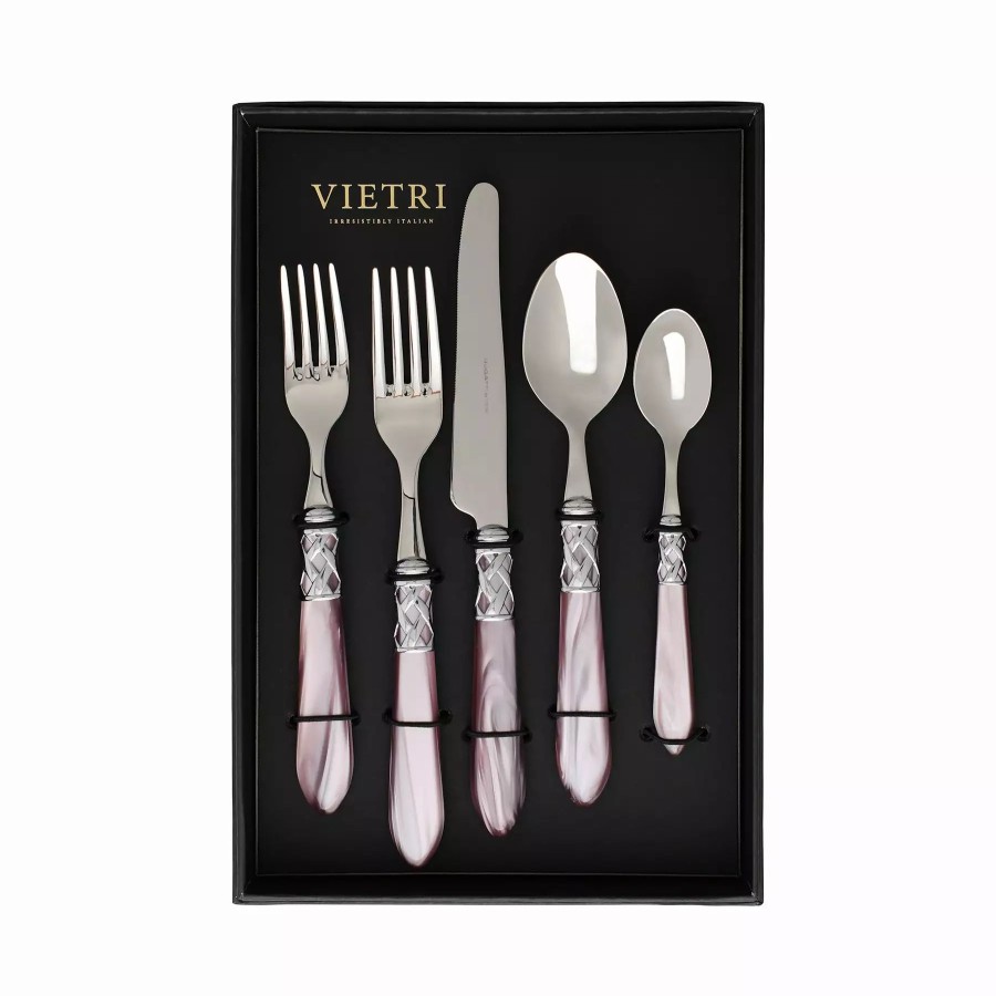 Flatware * | Vietri Aladdin Brilliant Lilac Five-Piece Place Setting Set Of 4