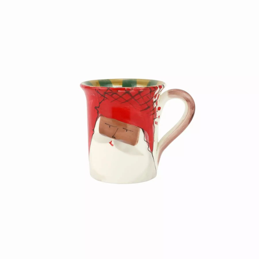 Dinnerware * | Vietri Old St. Nick Multicultural Mug Red Hat