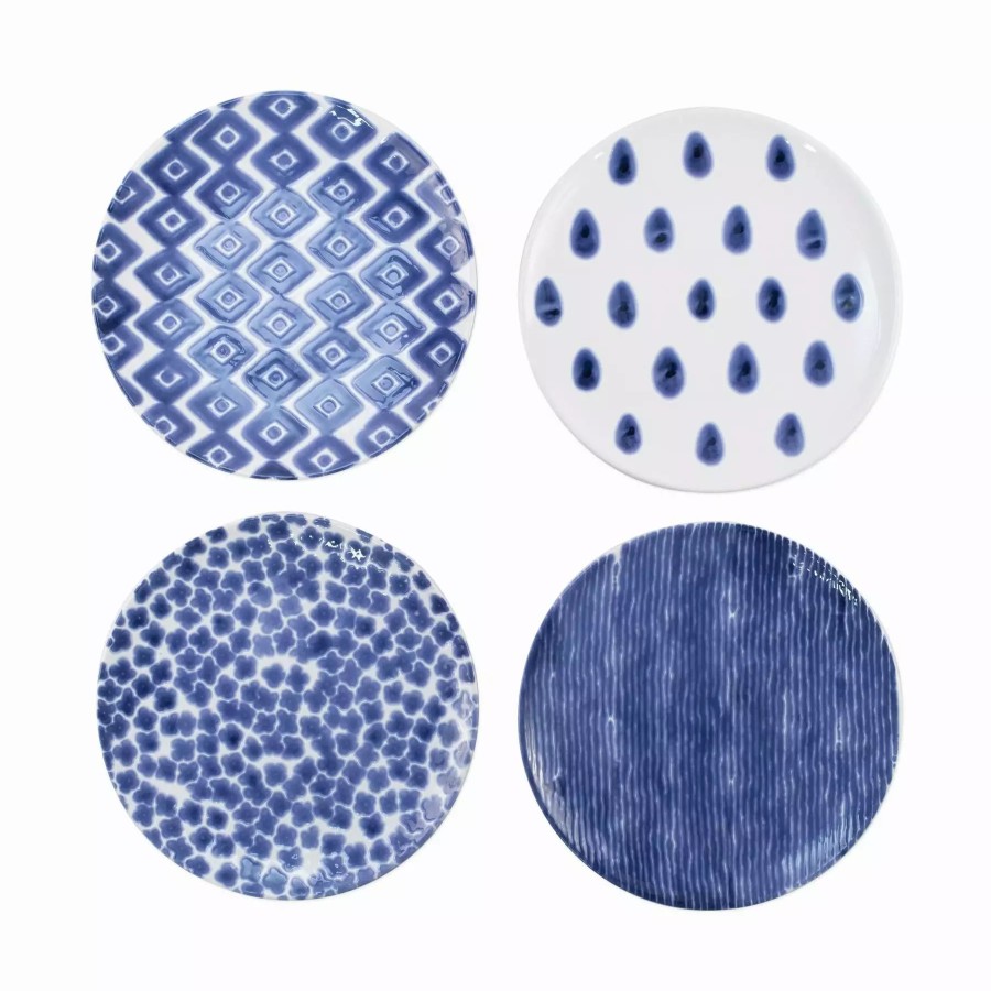 Dinnerware * | Viva By Vietri Santorini Assorted Salad Plates Set Of 4