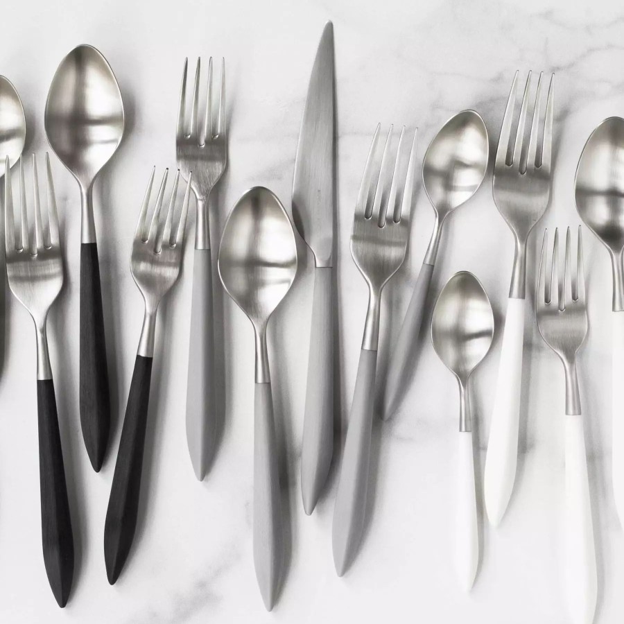 Flatware * | Vietri Ares Argento & Light Gray Five-Piece Place Setting