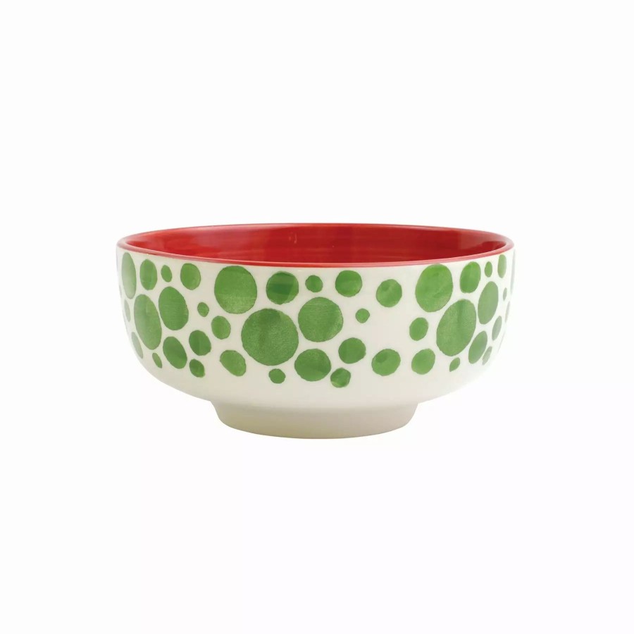 Serveware * | Viva By Vietri Mistletoe Bubble Medium Footed Serving Bowl