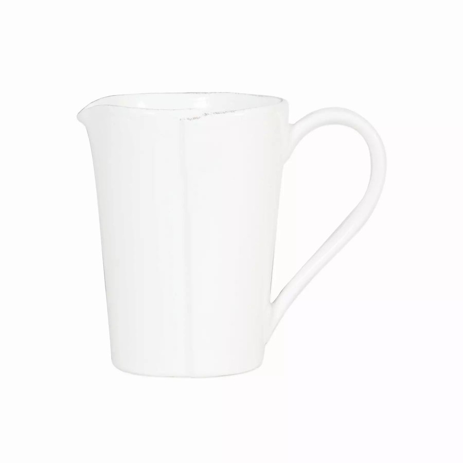 Serveware * | Vietri Lastra White Pitcher