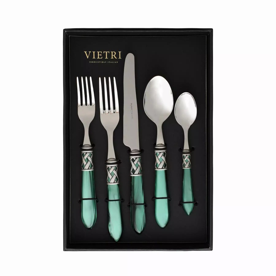 Flatware * | Vietri Aladdin Antique Green Five-Piece Place Setting Set Of 4