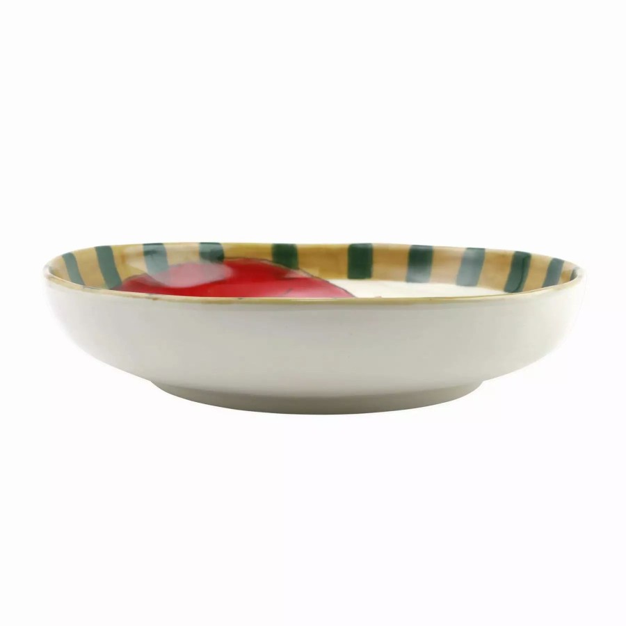 Serveware * | Vietri Old St. Nick Round Shallow Bowl W/ Train