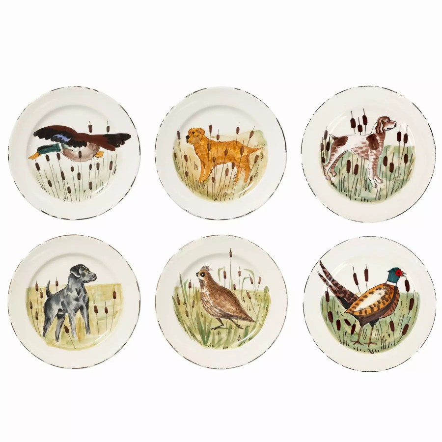 Dinnerware * | Vietri Wildlife Assorted Dinner Plates Set Of 6