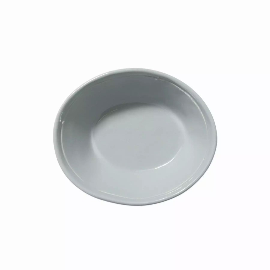 Serveware * | Viva By Vietri Fresh Gray Small Oval Bowl