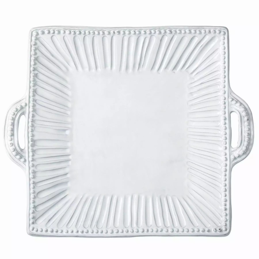 Serveware * | Vietri Incanto Stripe Handled Square Platter