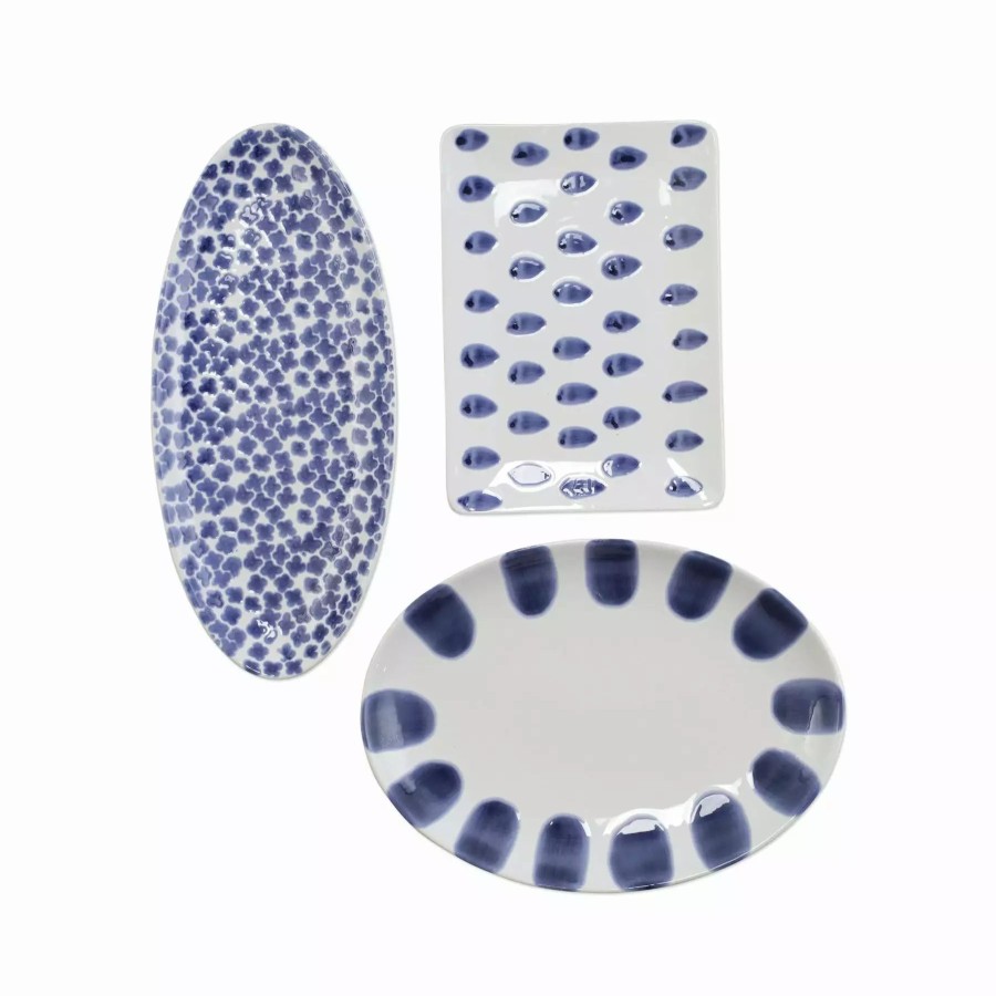 Sets * | Viva By Vietri Santorini 3-Piece Serveware Set