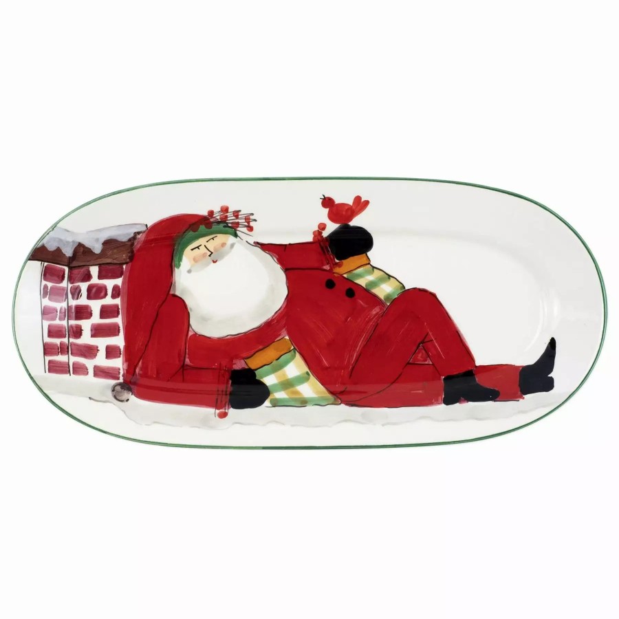 Serveware * | Vietri Old St. Nick Small Oval Platter