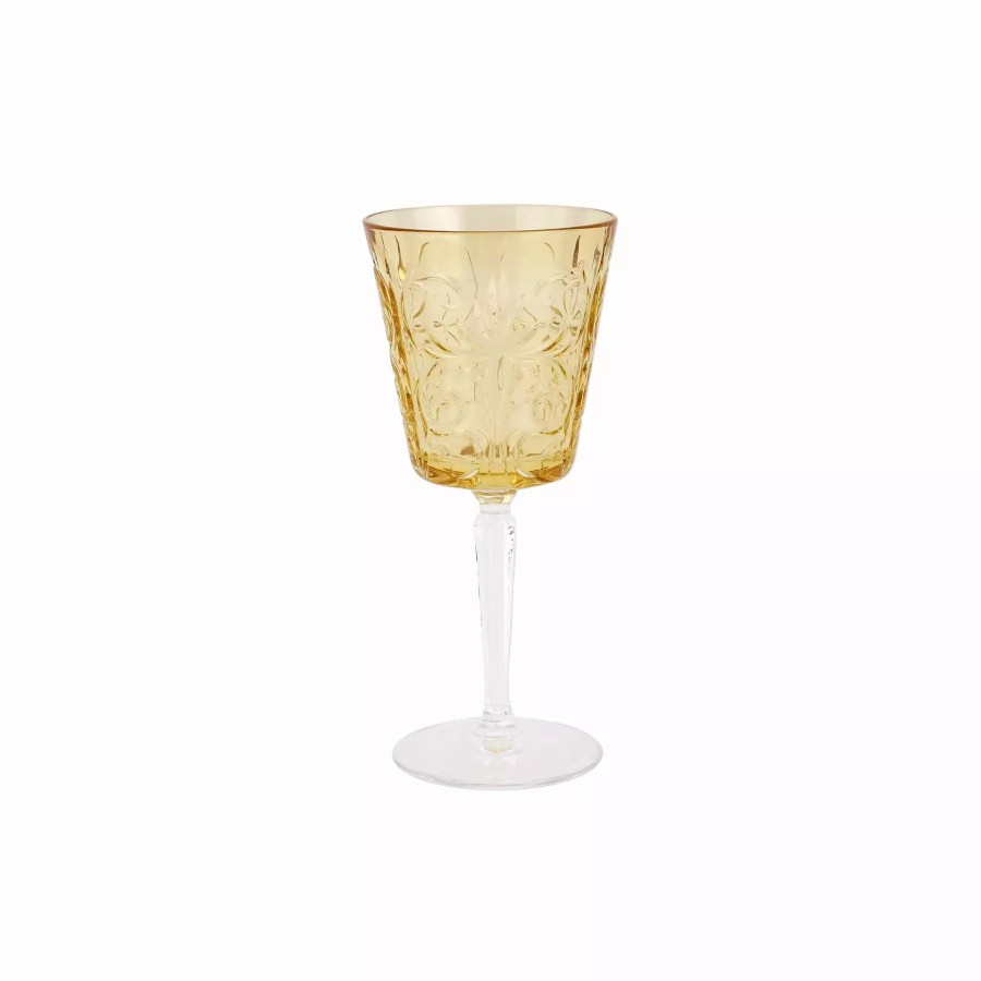 Flatware * | Vietri Barocco Amber Wine Glass