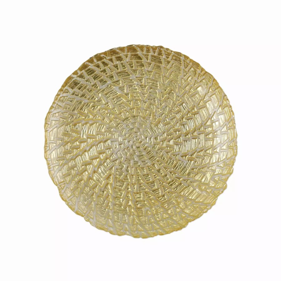 Dinnerware * | Vietri Rufolo Glass Gold Crocodile Salad Plate