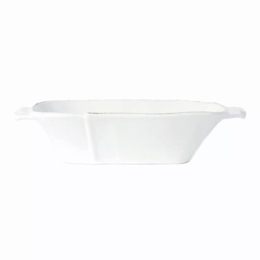 Sets * | Vietri Lastra White Medium Oblong Au Gratin