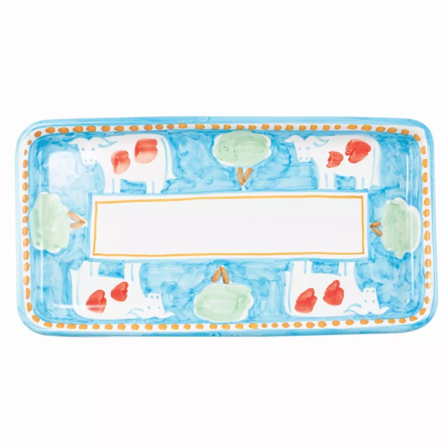 Serveware * | Vietri Campagna Mucca Rectangular Platter