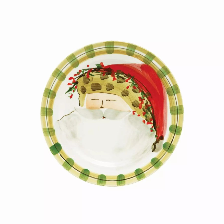 Dinnerware * | Vietri Old St. Nick Round Salad Plate Animal Hat