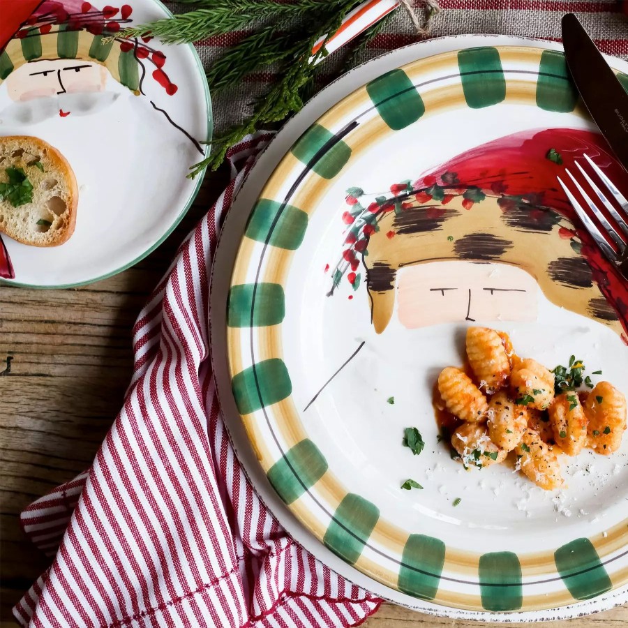 Dinnerware * | Vietri Old St. Nick Round Salad Plate Animal Hat