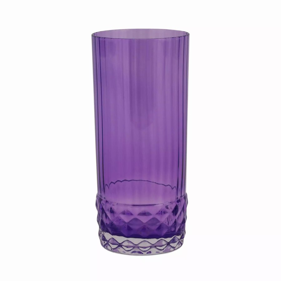 Flatware * | Viva By Vietri Deco Purple Tall Tumbler